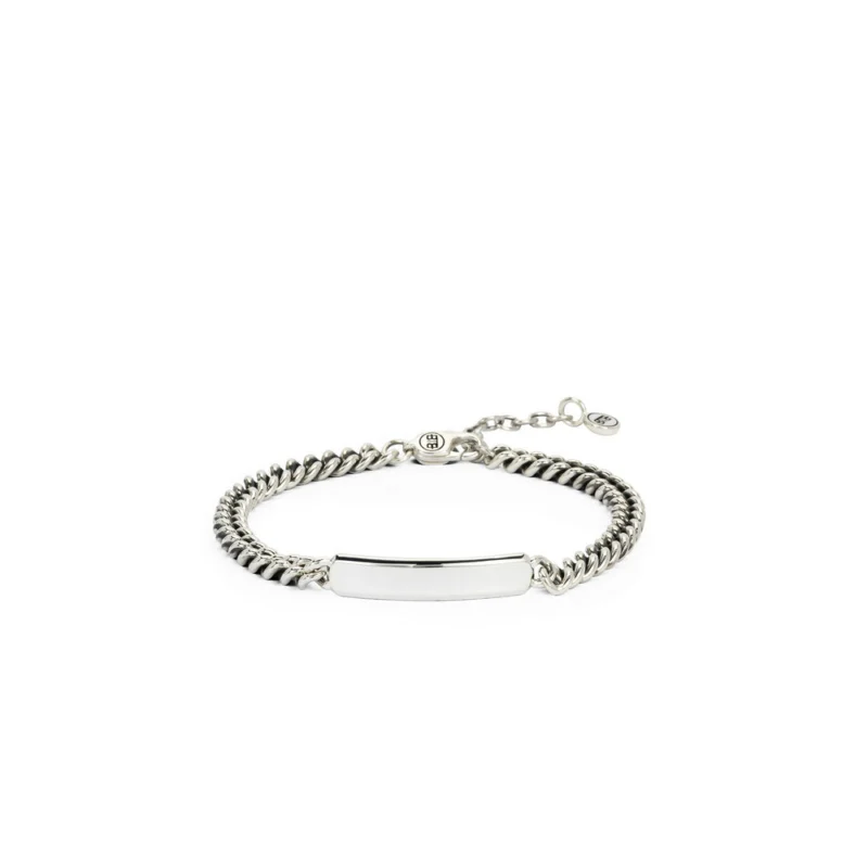Buddha to Buddha Herrenarmband Essential Bar Silber 23cm