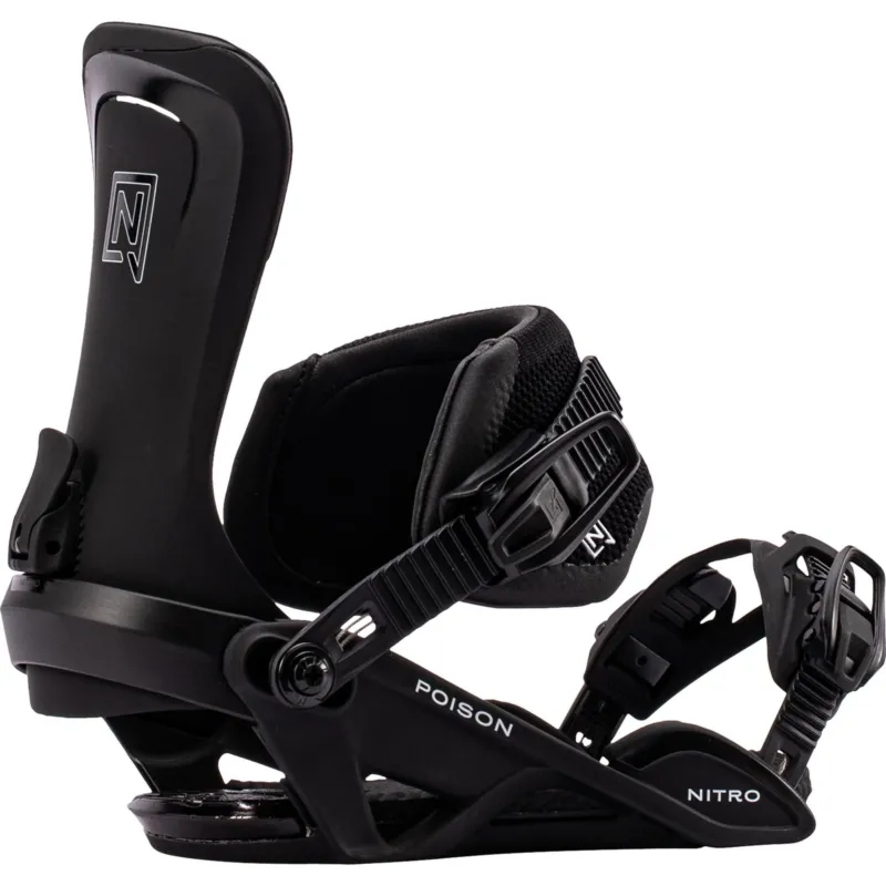 Nitro Poison Women Women Snowboard Bindings 2027 – Ultra Black – Produktansicht