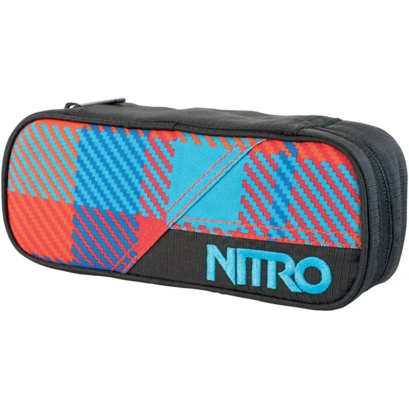 Nitro Pencil Case Federmäppchen für Schule Plaid Red-Blue-Nitrobags-Shop