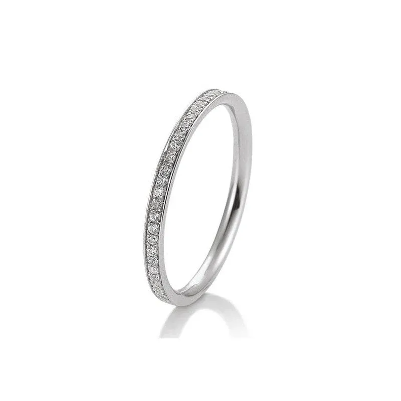 Breuning 18 Karat Gold Memoire Ring mit 30 Diamanten 0.165 ct. - 41/05643