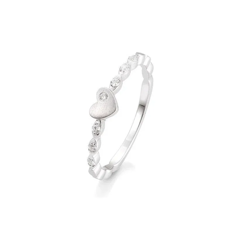 Breuning 18 Karat Gold Verlobungsring Herz mit Diamanten - 41/05709
