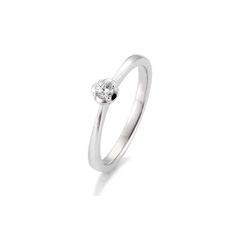 Breuning 18 Karat Gold Verlobungsring Rose mit Diamant - 41/05951