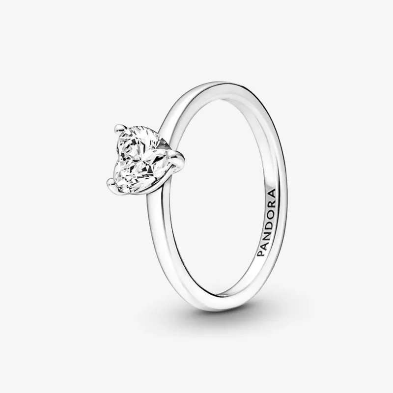 Pandora Damenring - Funkelndes Herz Solitär Ring - 191165C01
