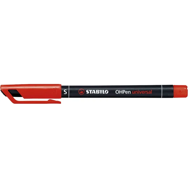 10 STABILO OHPen universal Folienstifte rot 0,4 mm permanent