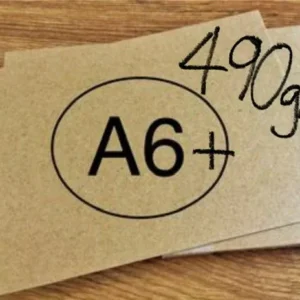 A6 Karte 490g braun Designrecycling