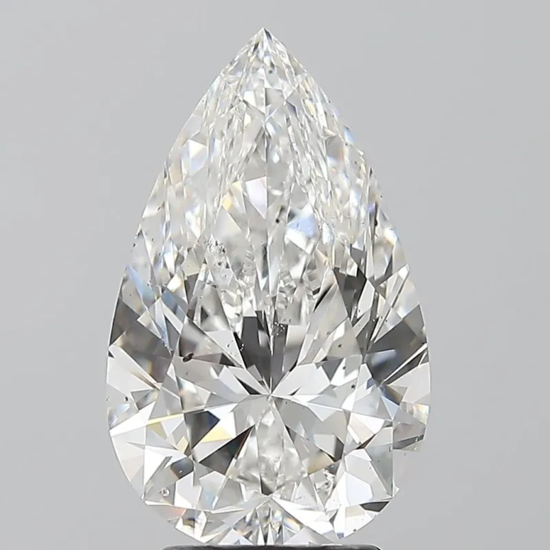 3.5 Carat Pear - Natural Diamond - 3.5 - F - SI1 - VG - EX - VG - Diamonds By Rothschild