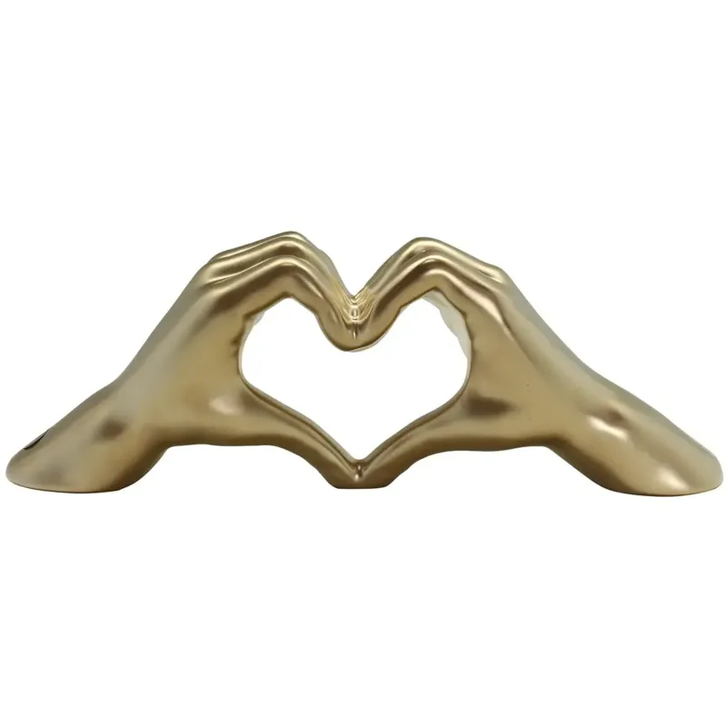 Dekoobjekt – Matte Keramik, Champagnerfarbener Glanz, Herzmotiv - Heart | Gilde