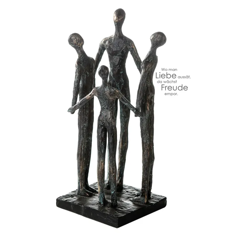 Skulptur – Strukturierte Oberfläche, Bronzefarbenes Finish, Gruppenmotiv - Group | Gilde