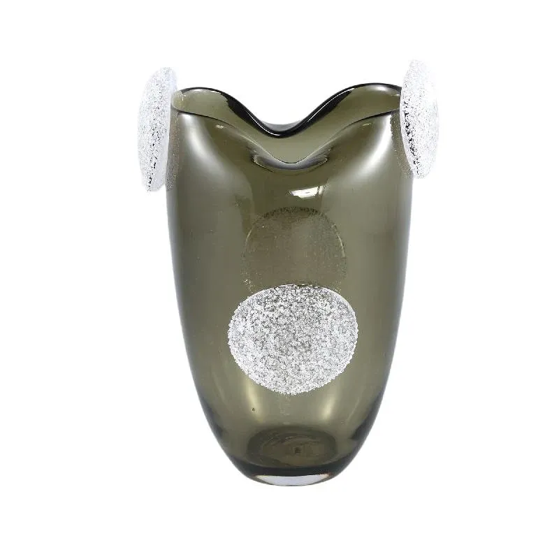 Vase – Glas Material, Dekor Rundungen, Grüner Farbton, L – Giah | PTMD
