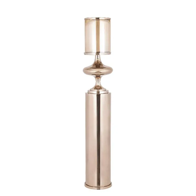 Bodenwindlicht– Edelstahl Rahmen, Glas Zylinder, Bronze Farbgebung, L – Rodire | PTMD