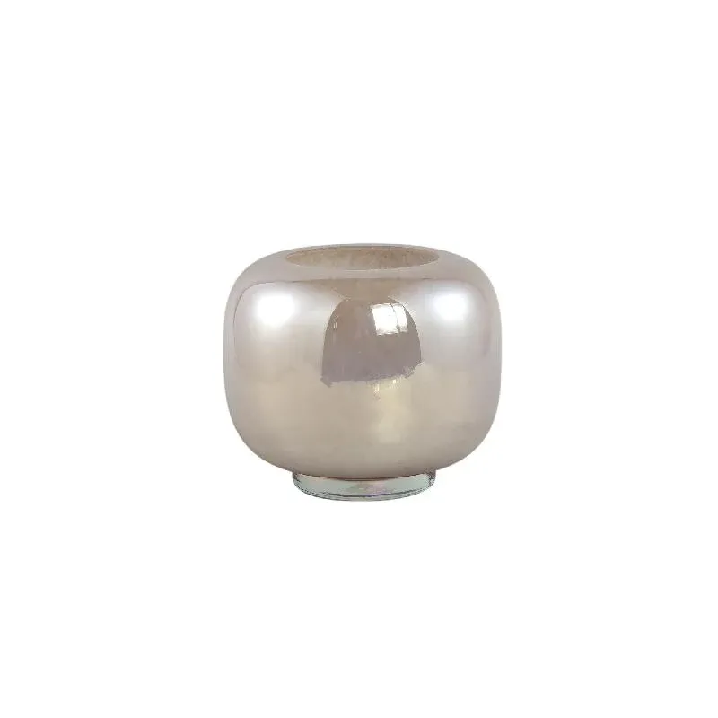 Vase – Runde Form, Glas Material, Braun, Mit Fuß, S – Mexx | PTMD
