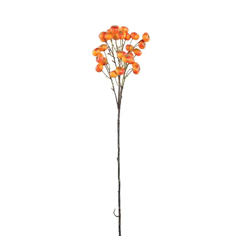 Kunstzweig – Orange Beeren, Kunststoff Material, Beschichtete Oberfläche | PTMD