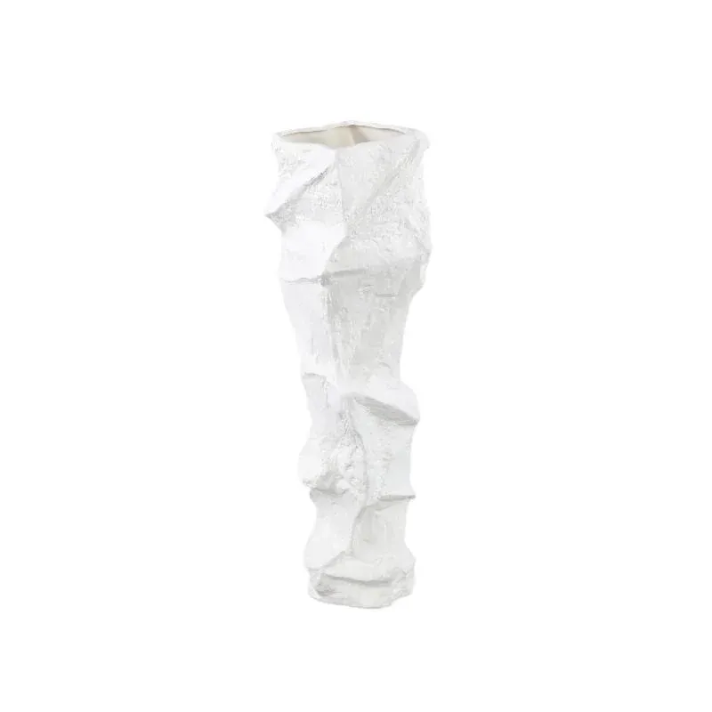 Vase – Steinzeug Keramik, Organisches Design, Weiße Farbe, Hohe Form – Kellie | PTMD