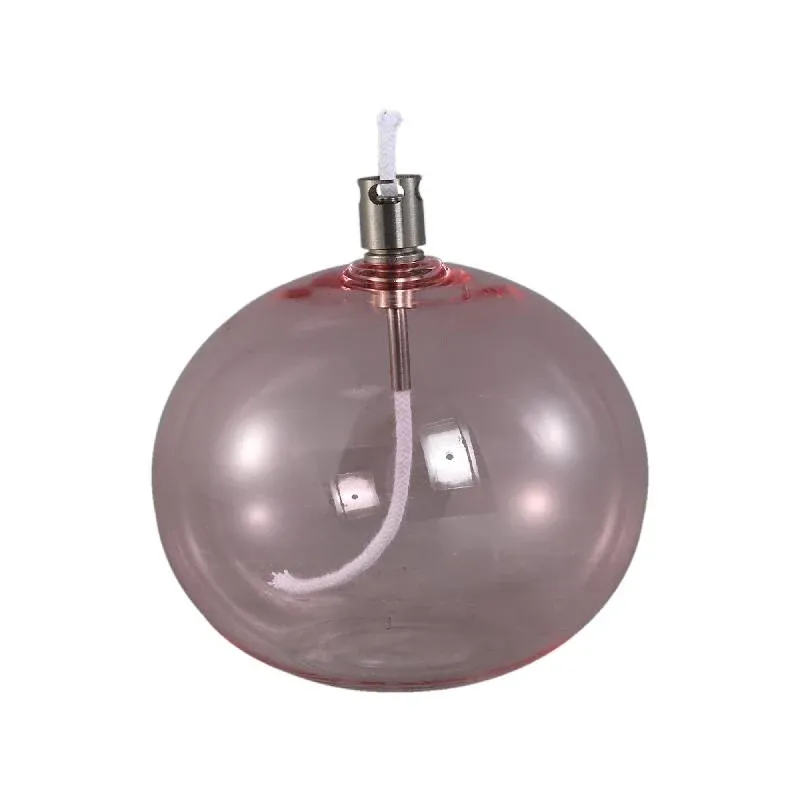 Öllampe – Klassisches Design, Runde Form, Glas Material, Rosa, L – Adilia | PTMD