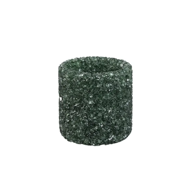 Teelichthalter – Glas Material, Petrol Ton, Kristall Design, M – Marsella | PTMD