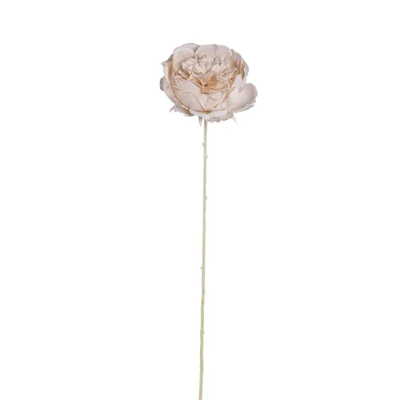 Rosenblume – Cremefarbener Krautrosenstiel, Polyesterstoff, Halbhandgefertigt | PTMD