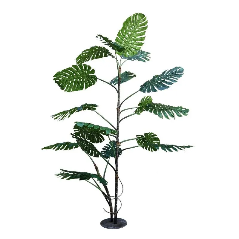 Baumgrün mit Monstera-Blattpflanze, hoch und aus Polyester, L | PTMD