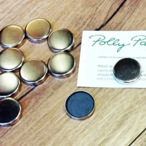 Magnete 10 St rund 22 mm silber - Polly Paper