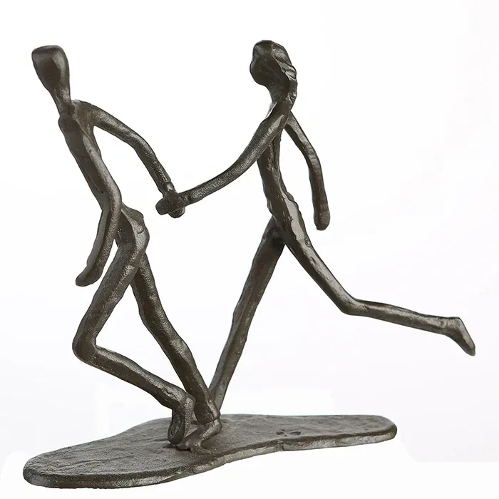 Skulptur – Paarfigur Design, Eisen Material, Laufende Pose - Running | Gilde