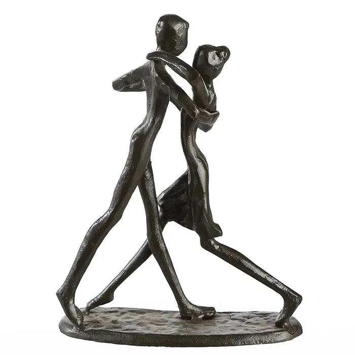 Skulptur – Paarfigur Design, Eisen Material, Tanzende Pose - Dancing | Gilde