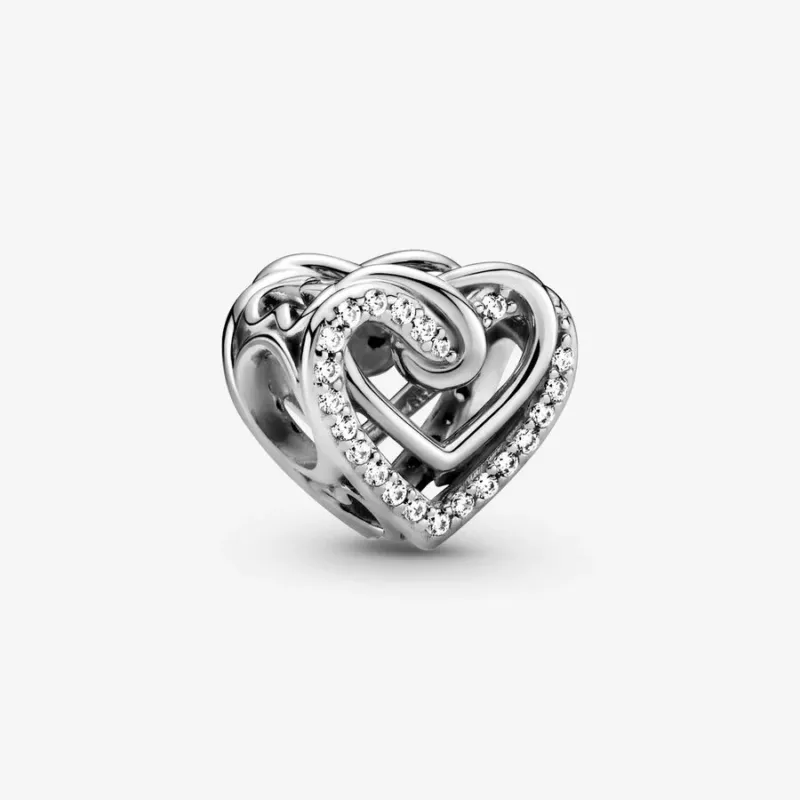 Pandora Funkelnde Verschlungene Herzen Charm: Scheinende Unendliche Liebe
