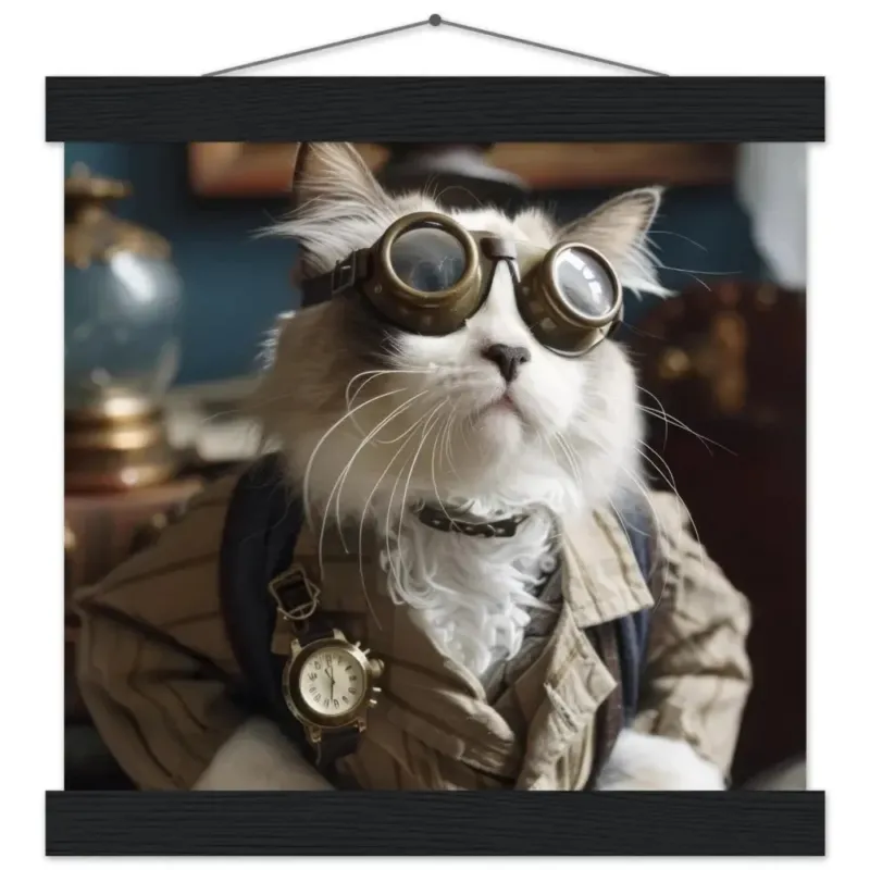Schulposter – Australian Mist Motiv, Steampunk-Kunststil, Magnetische Kiefernholz-Aufhängung | St Tropez Art
