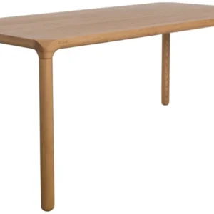 Design Esstisch STORM 180 x 90 cm von Zuiver in Gesamtansicht mit rechteckiger Eschenholzplatte und schlanken Beinen.