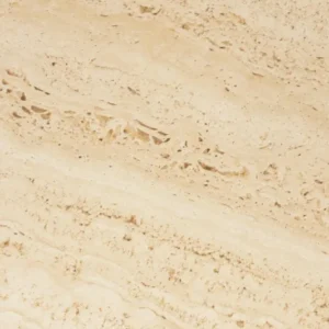 Beistelltisch Joya Low, Keramik-Tischplatte im Travertin-Look, Beige