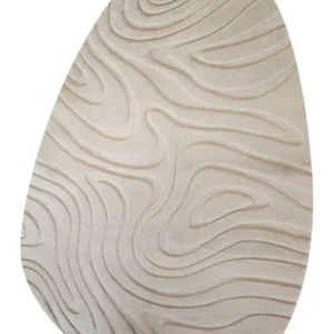 Richmond Teppich Sverre beige 230x350 cm mit organischem Reliefmuster in Gesamtansicht.