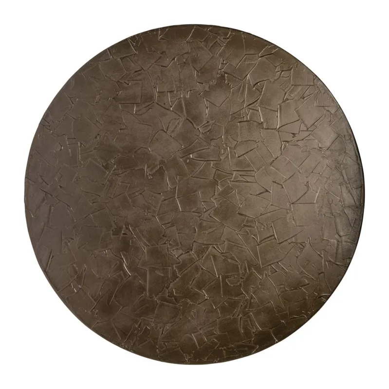 Wandkunst Diga Brunzae Ø110 cm – rundes Wandrelief in Bronze-Optik