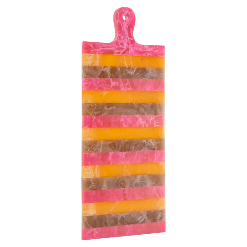 Tablett Cindy Pink/Orange – handgegossenes Design-Tablett aus Harz