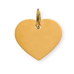 Anhänger Gravurplatte Herz Gelbgold 750 12mm