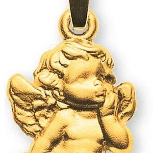 Anhänger Engel Gelbgold 750 gesandelt