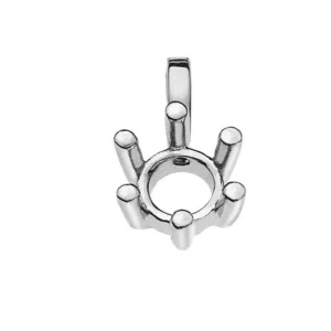 Solitär Anhänger Rohling 6-Griff-Fassung Weissgold 750 für 1.00ct.