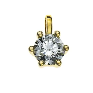 Anhänger Solitär 6-Griff Diamant Gelbgold 750 0.25 ct.
