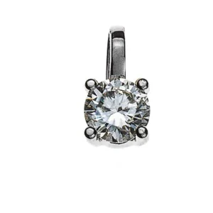 Anhänger Solitär 4-Griff Diamant Weissgold 750 0.10 ct.