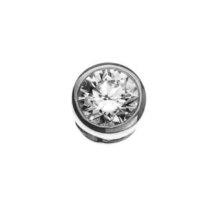 Anhänger Solitär Zargenfassung Weissgold 750 H-SI 0.15 ct.
