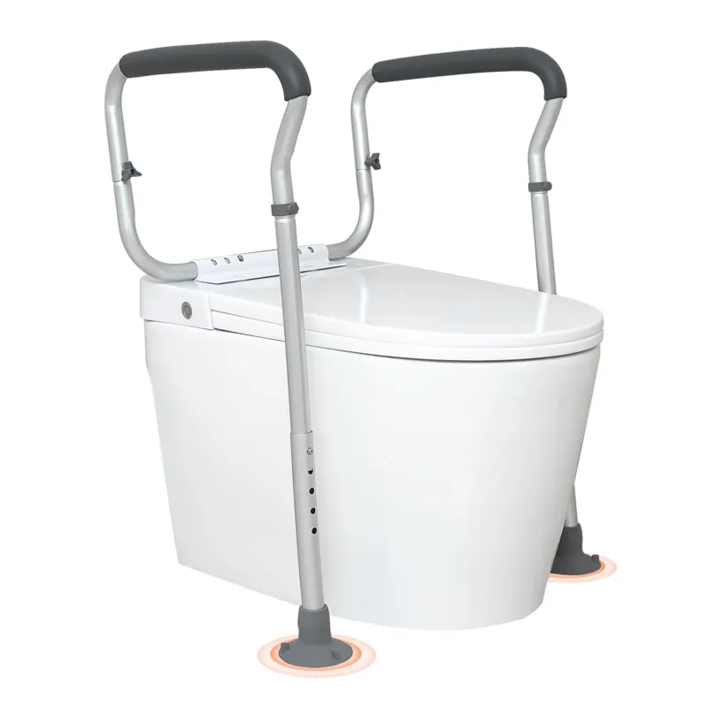 Adjustable Toilet Safety Rail with Anti-Slip Foam Handles