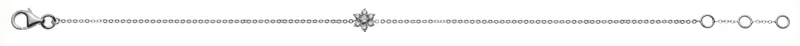 Armband Weissgold 750 mit Blutenanhanger und 7 Diamanten H SI