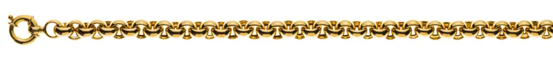 Collier Erbskette halbmassiv Gelbgold 750 ca. 7mm