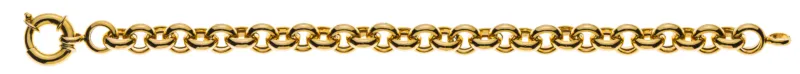 Collier Erbskette halbmassiv Gelbgold 750 ca. 9mm