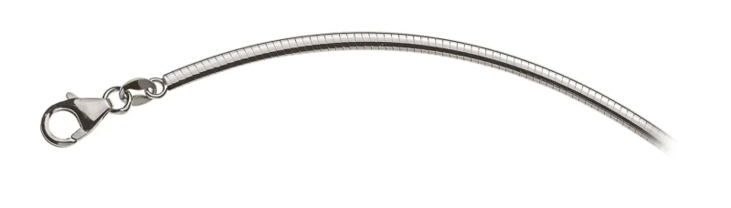 Collier Omega Double Face Matt-Glanz Weissgold 750 ca. 2,5mm 40cm