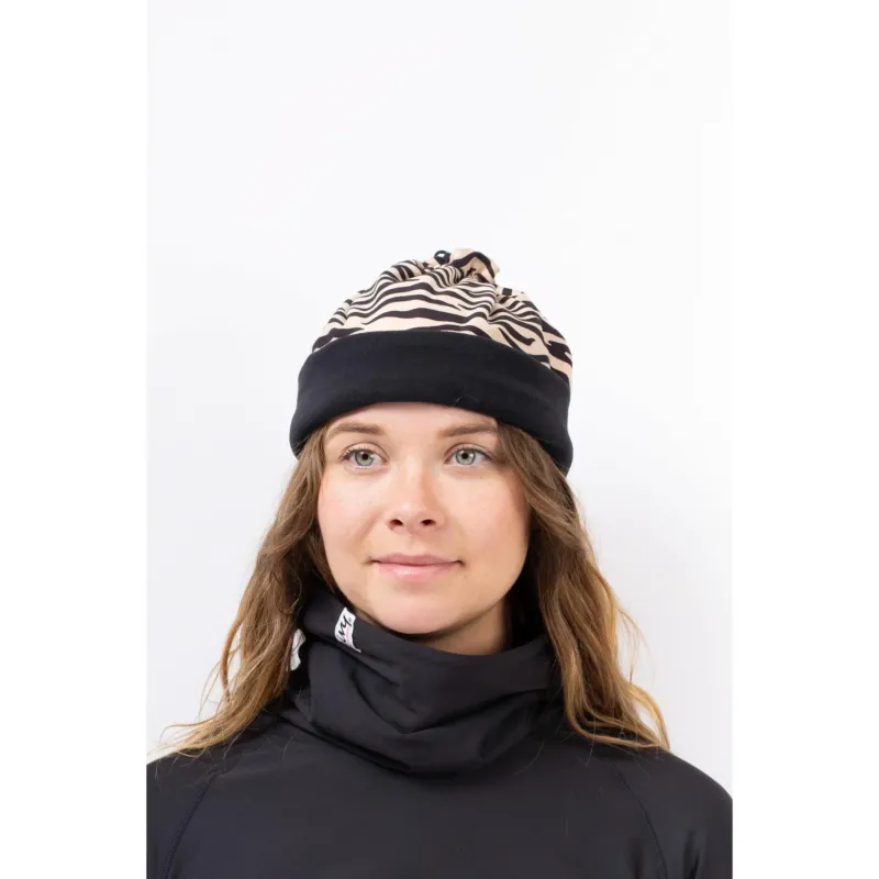 EIVY Colder Beanie Neckwarm Zebra – Multifunktionale Frauen Mütze & Nackenwärmer-Nitrobags-Shop