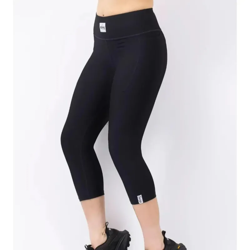 Eivy Pocket Rib 3/4 Tights Black Schwarze Damen-Sportleggings-Nitrobags-Shop