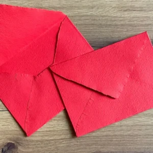 B6-Kuvert Bütten rot Rustic l'Oliver - Polly Paper - Umweltfreundliche Schreibwaren