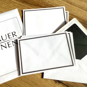 Trauerpost Set 5x A5-Karten / 5x C6-Kuverts ("Leinen")
