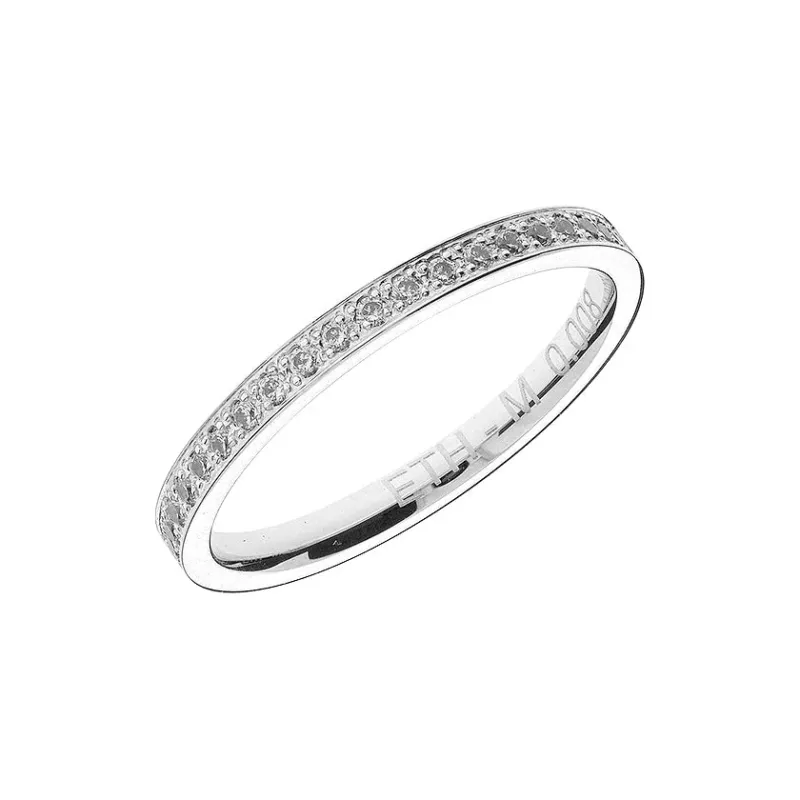 Halb-Memoire Gold Damenring mit 20 Diamanten - ETH M 0008