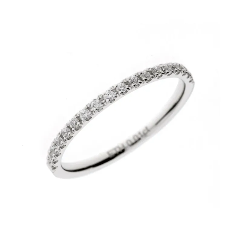 Linden Halb-Memoire Gold Ring mit 18 Gefassten Diamanten - ETH 001