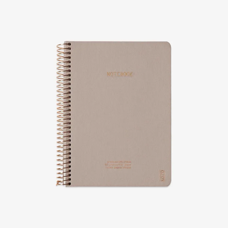 KOZO SPIRAL-BOUND NOTEBOOK A5 // SAND