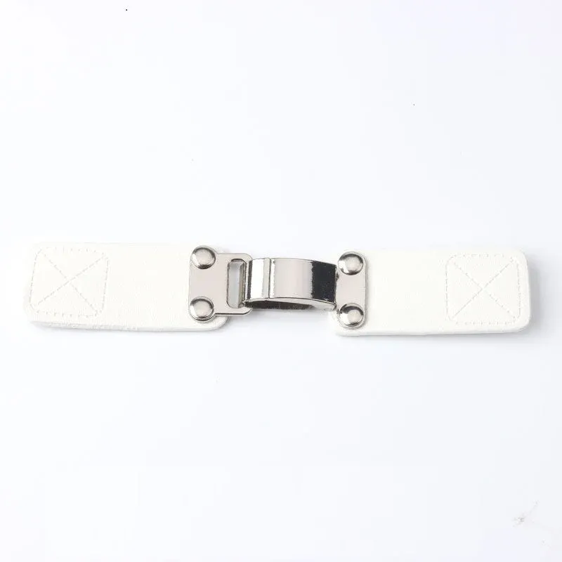 140mm White Brown Black Leather Decorative Buckles for Coats Jackets 6pcs White